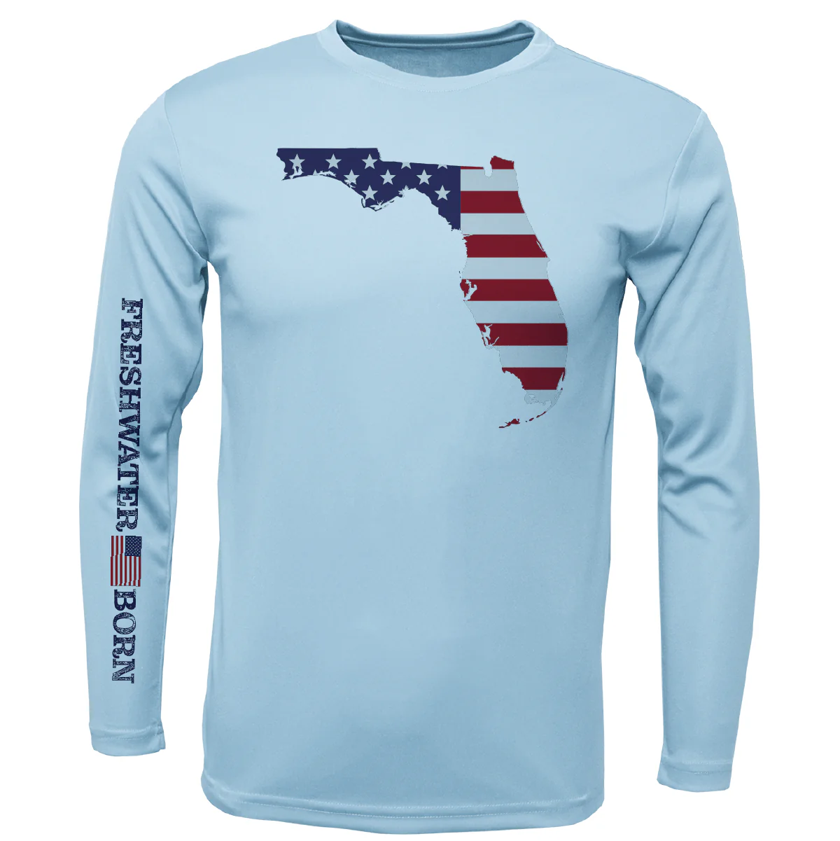 State of Florida USA Freshwater Born Men's Long Sleeve UPF 50+ Dry-Fit Shirt - Image 5