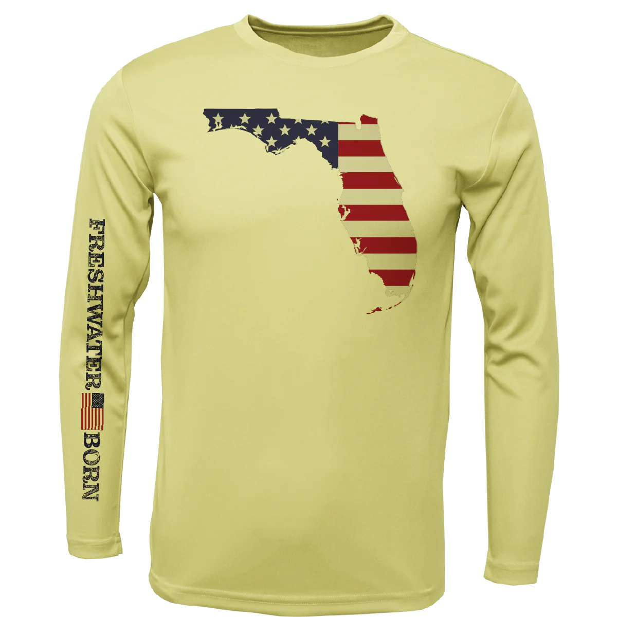 State of Florida USA Freshwater Born Men's Long Sleeve UPF 50+ Dry-Fit Shirt - Image 7