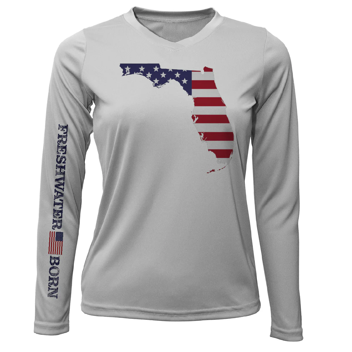 State of Florida USA Freshwater Born Women's Long Sleeve UPF 50+ Dry-Fit Shirt - Image 11