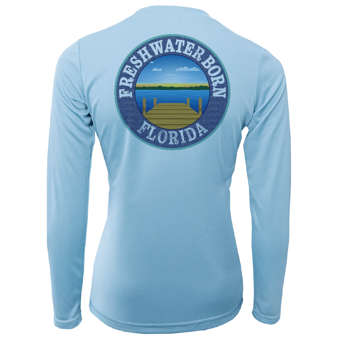 State of Florida USA Freshwater Born Women's Long Sleeve UPF 50+ Dry-Fit Shirt - Image 4