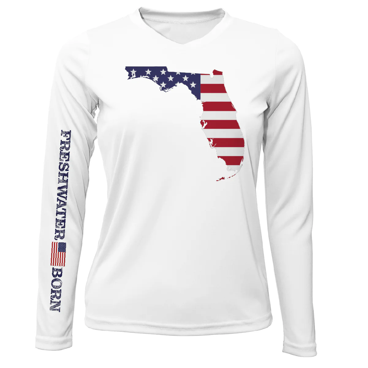 State of Florida USA Freshwater Born Women's Long Sleeve UPF 50+ Dry-Fit Shirt - Image 5