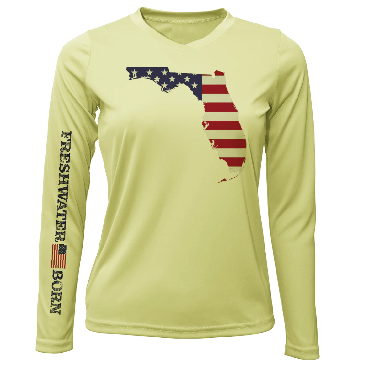 State of Florida USA Freshwater Born Women's Long Sleeve UPF 50+ Dry-Fit Shirt - Image 7