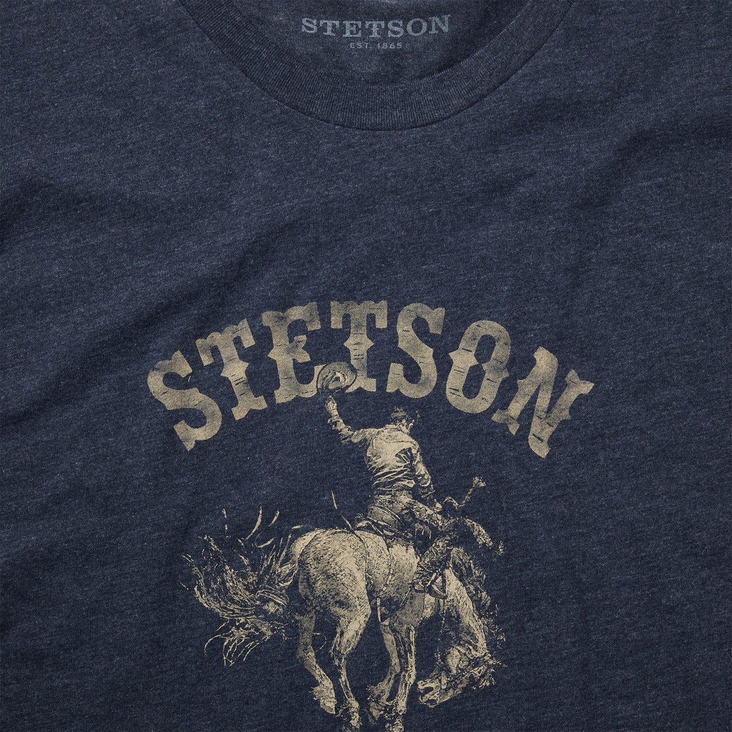 Stetson Men's Bucking Bronco Blue Short Sleeve Graphic T-Shirt 11-076-0562-0862 BU - Image 2