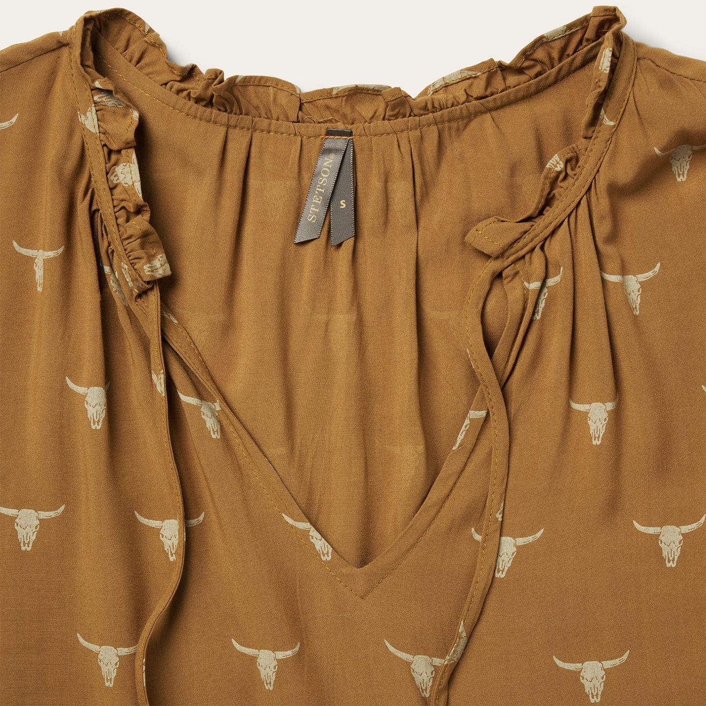 Stetson Women's Brown Mojave Longhorn Print Dress 11-057-0590-7036 BR - Image 3