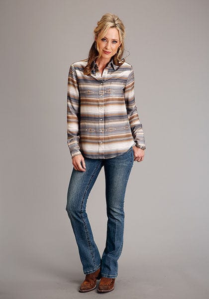 Stetson Women's Desert Serape Print Long Sleeve Western Snap Shirt 11-050-0590-7058 BR - Image 2