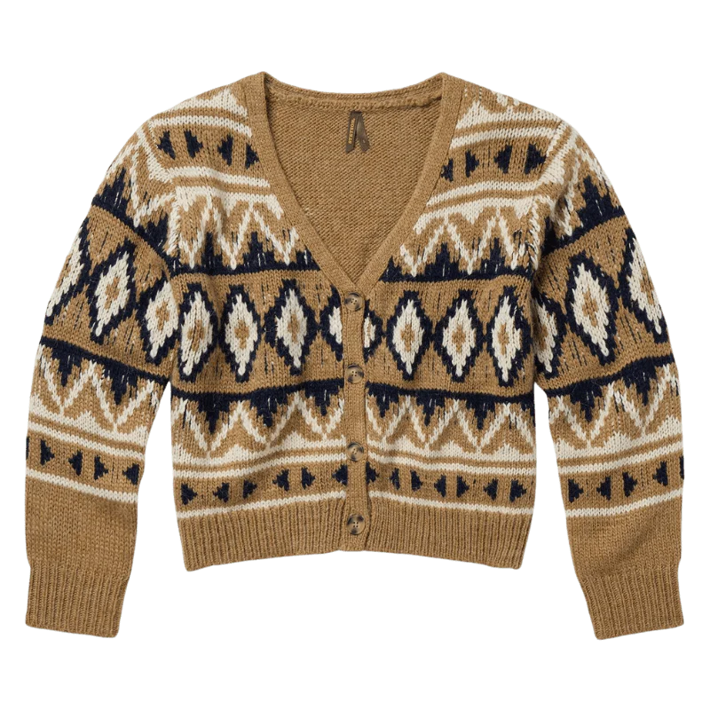 Stetson Women's Gold Aztec Long Sleeve Cardigan 11-027-0539-7040 YE