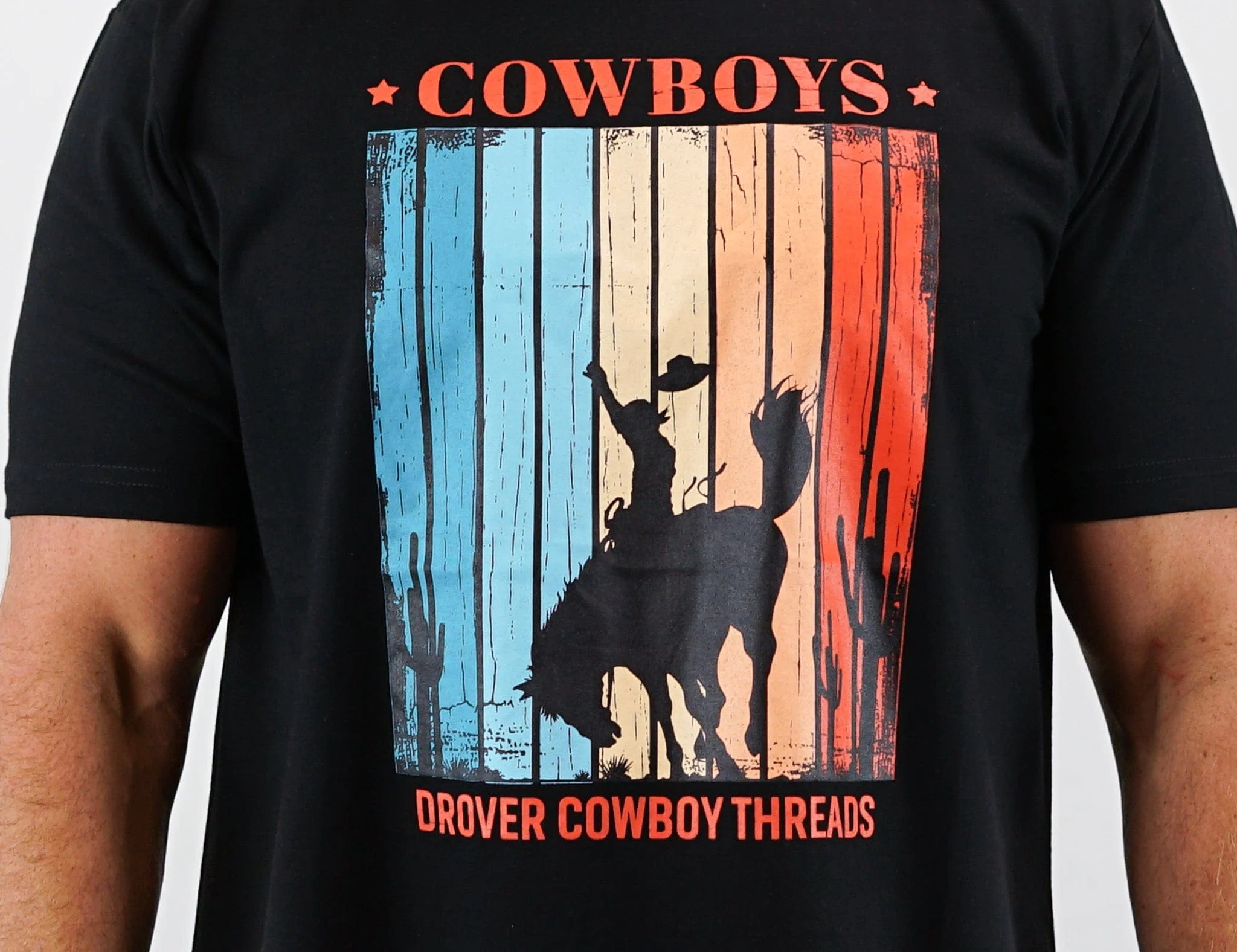 T-Shirt - Bucking Horse - Black - Image 3