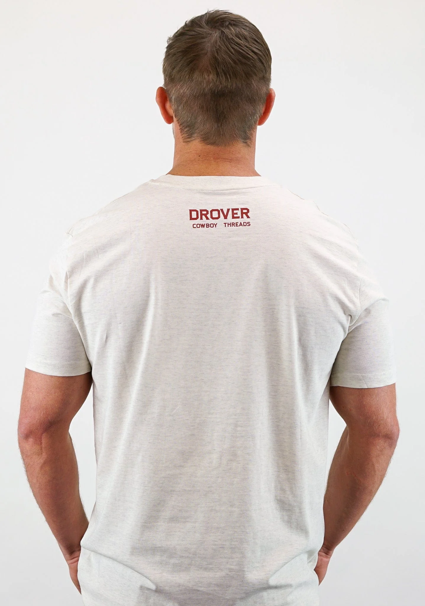 T-Shirt - Bull Skull - Heathered Oatmeal - Image 5