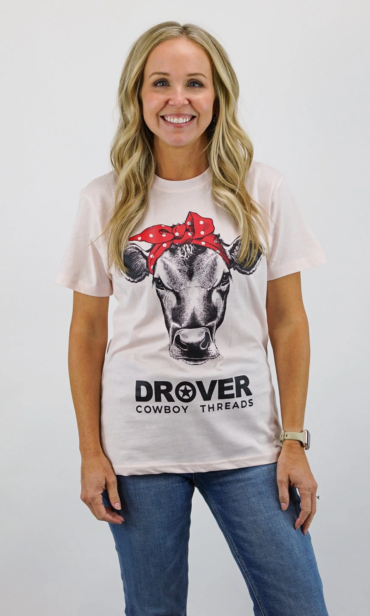 T-Shirt - Cute Heifer Tee - Light Pink - Image 3