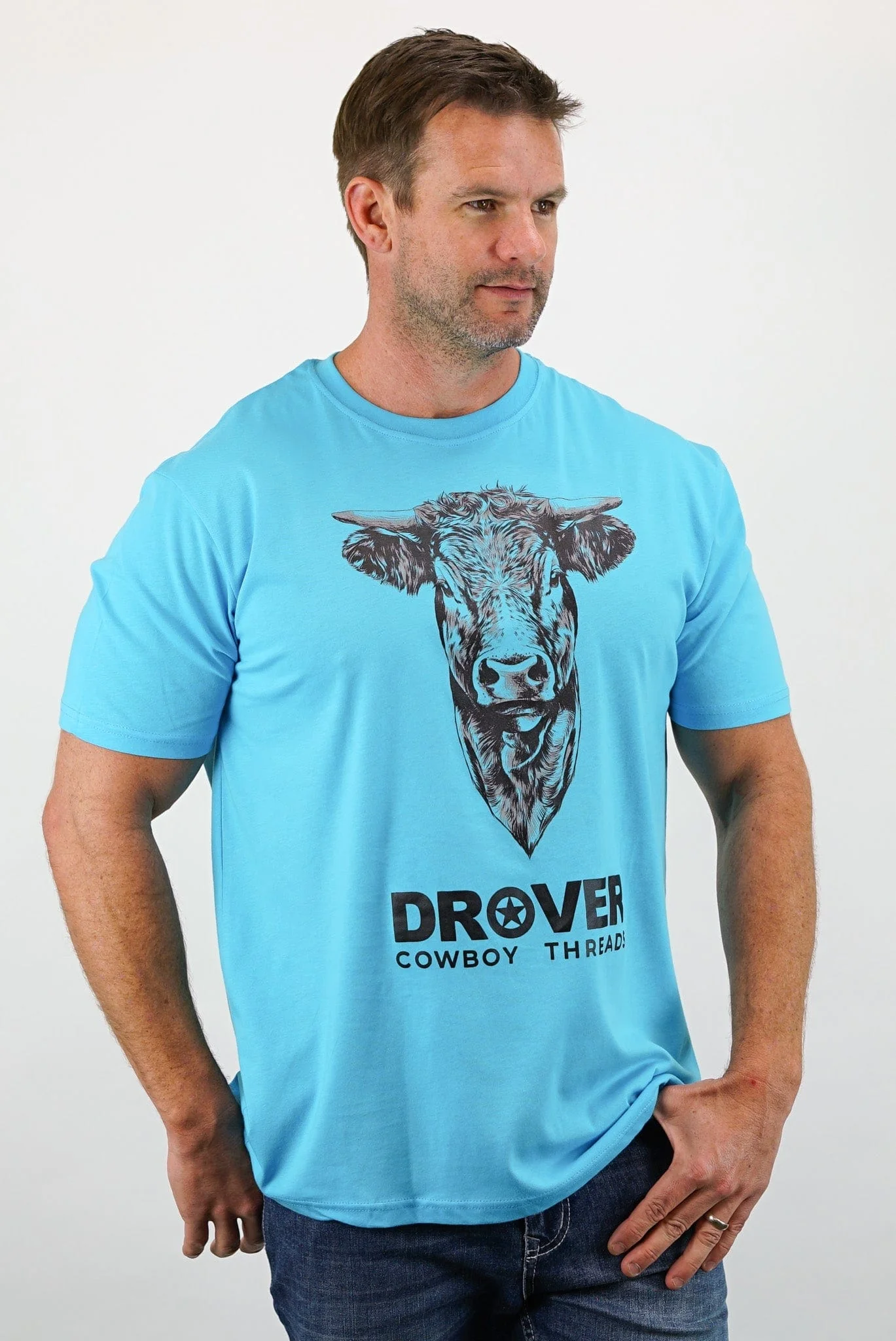 T-Shirt, The Bull - Bright Blue - Image 2