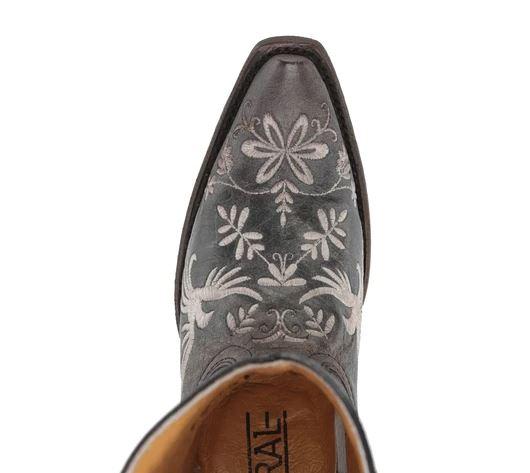 Corral Kids Embroidered Birds Grey Western Boots T0024 - Image 4