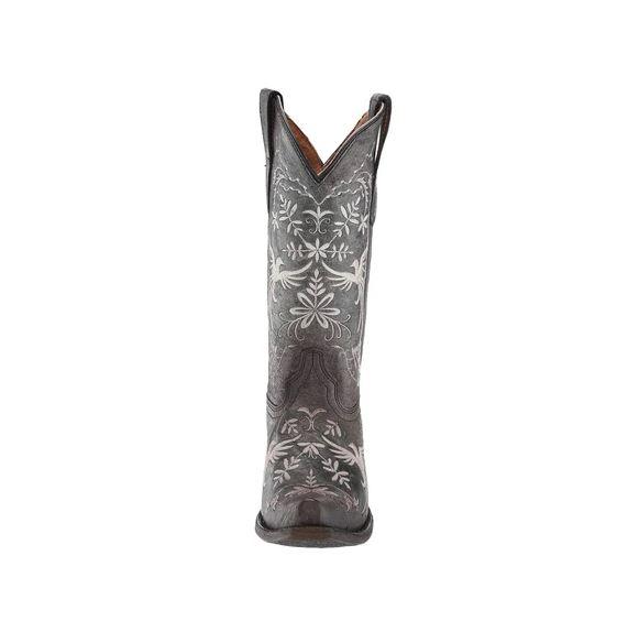 Corral Kids Embroidered Birds Grey Western Boots T0024 - Image 5