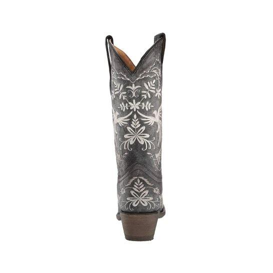 Corral Kids Embroidered Birds Grey Western Boots T0024 - Image 6
