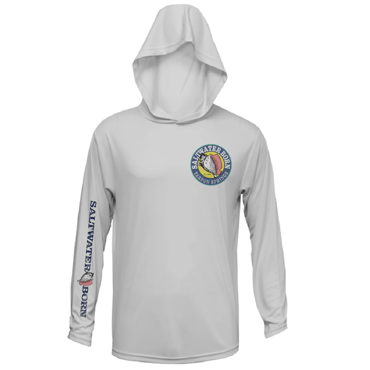 Tarpon Springs, FL Action Tarpon Long Sleeve UPF 50+ Dry-Fit Hoodie - Image 2