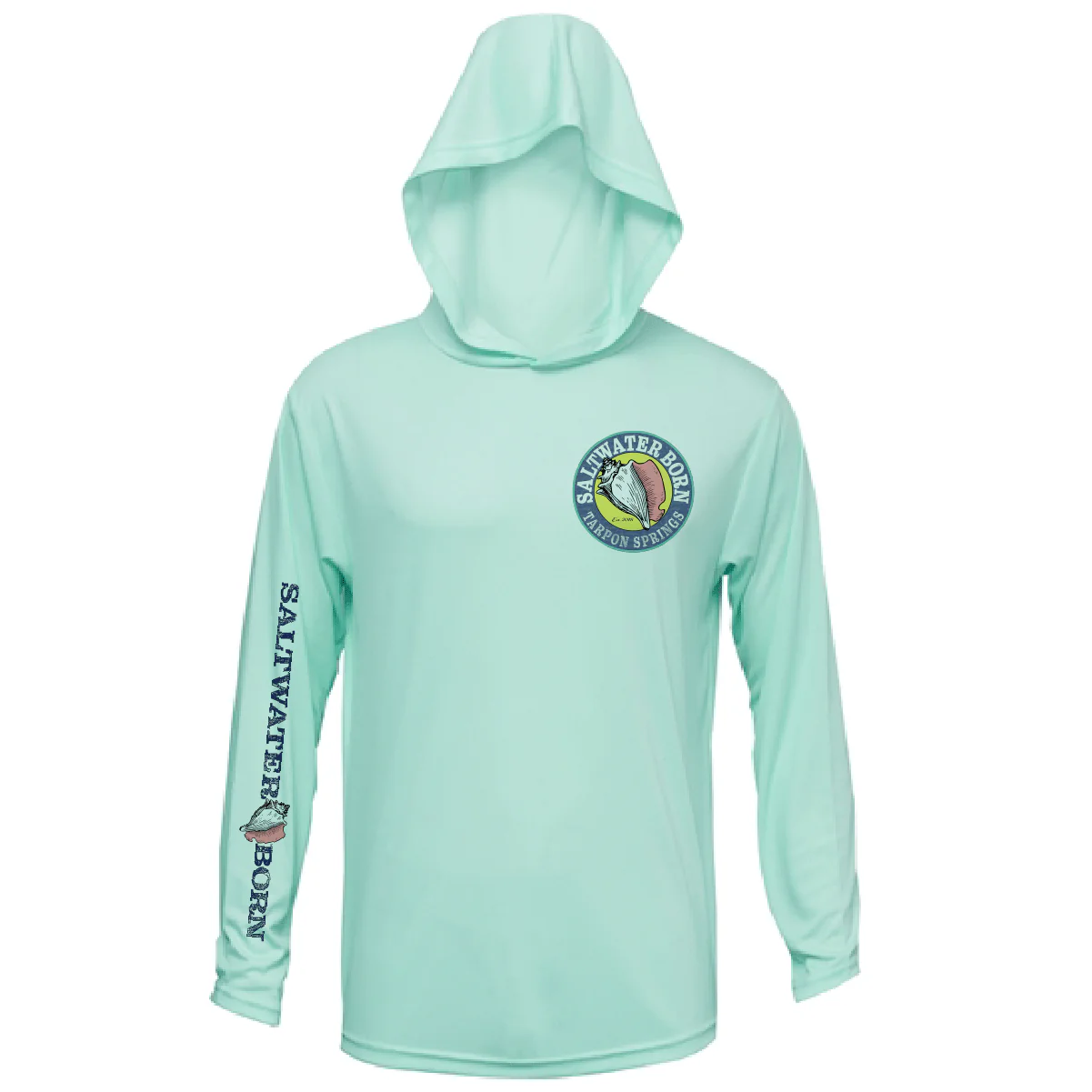 Tarpon Springs, FL Action Tarpon Long Sleeve UPF 50+ Dry-Fit Hoodie - Image 4