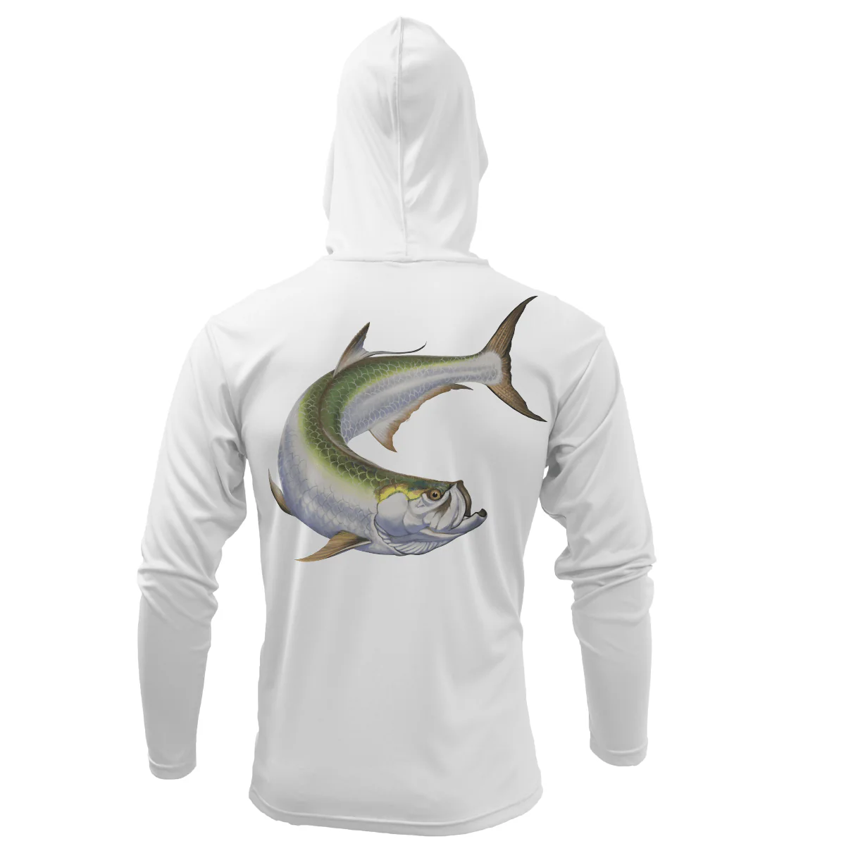 Tarpon Springs, FL Action Tarpon Long Sleeve UPF 50+ Dry-Fit Hoodie - Image 5