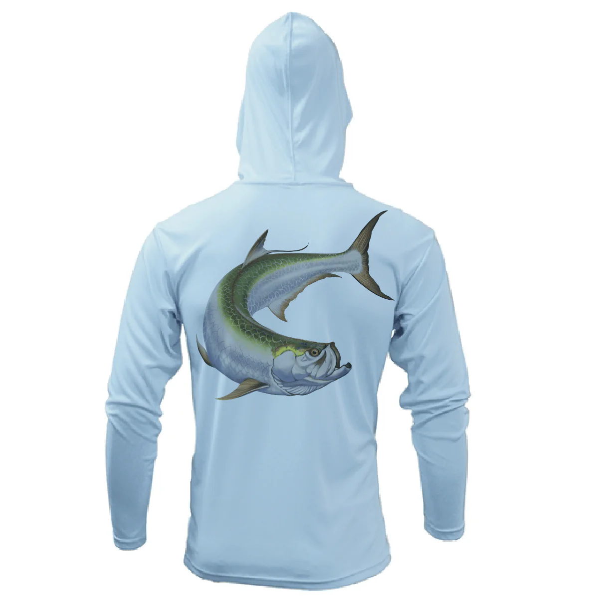 Tarpon Springs, FL Action Tarpon Long Sleeve UPF 50+ Dry-Fit Hoodie - Image 7