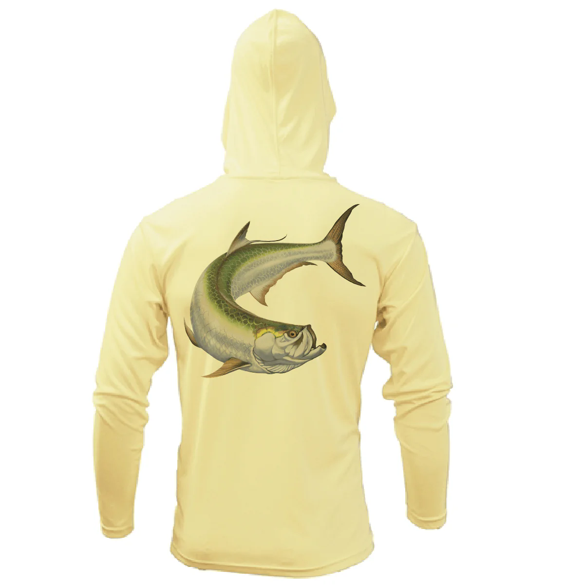 Tarpon Springs, FL Action Tarpon Long Sleeve UPF 50+ Dry-Fit Hoodie - Image 9