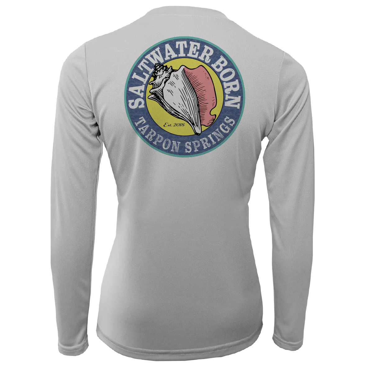 Tarpon Springs, FL "Saltwater Hair Don't Care" Long Sleeve UPF 50+ Dry-Fit Shirt - Image 2