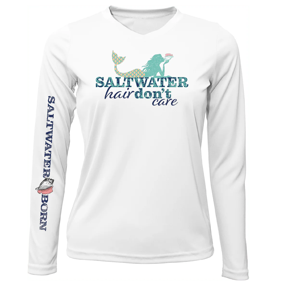 Tarpon Springs, FL "Saltwater Hair Don't Care" Long Sleeve UPF 50+ Dry-Fit Shirt - Image 3