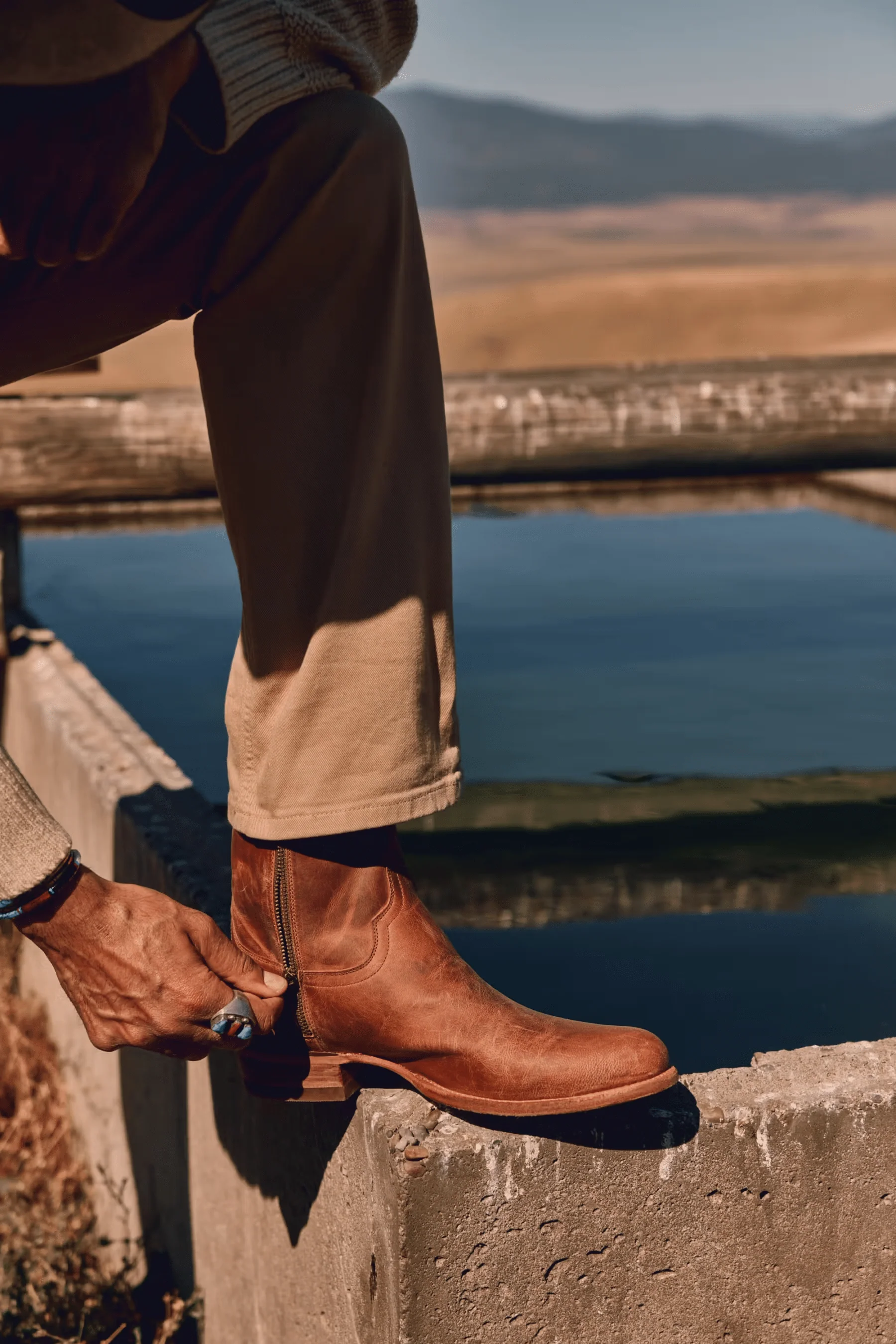 Tecovas Men's The Dean Scotch Goat Western Zip Boots - Image 7