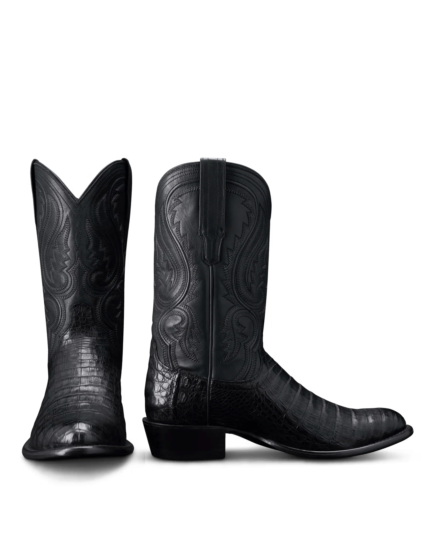 Tecovas Men's The Dillon Midnight Caiman Exotic Boots - Image 4