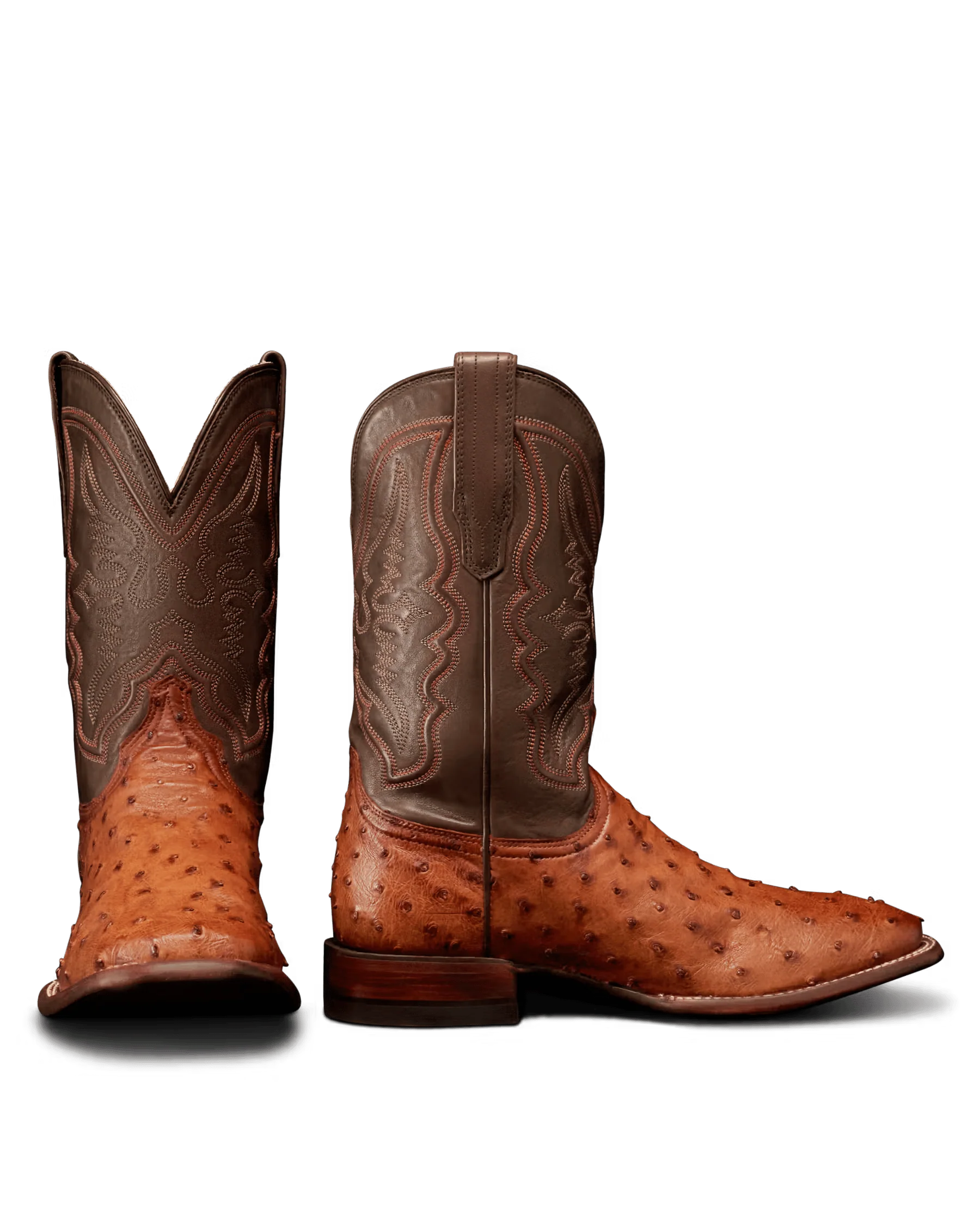 Tecovas Men's The Emmitt Brown Ostrich Exotic Boots - Image 4