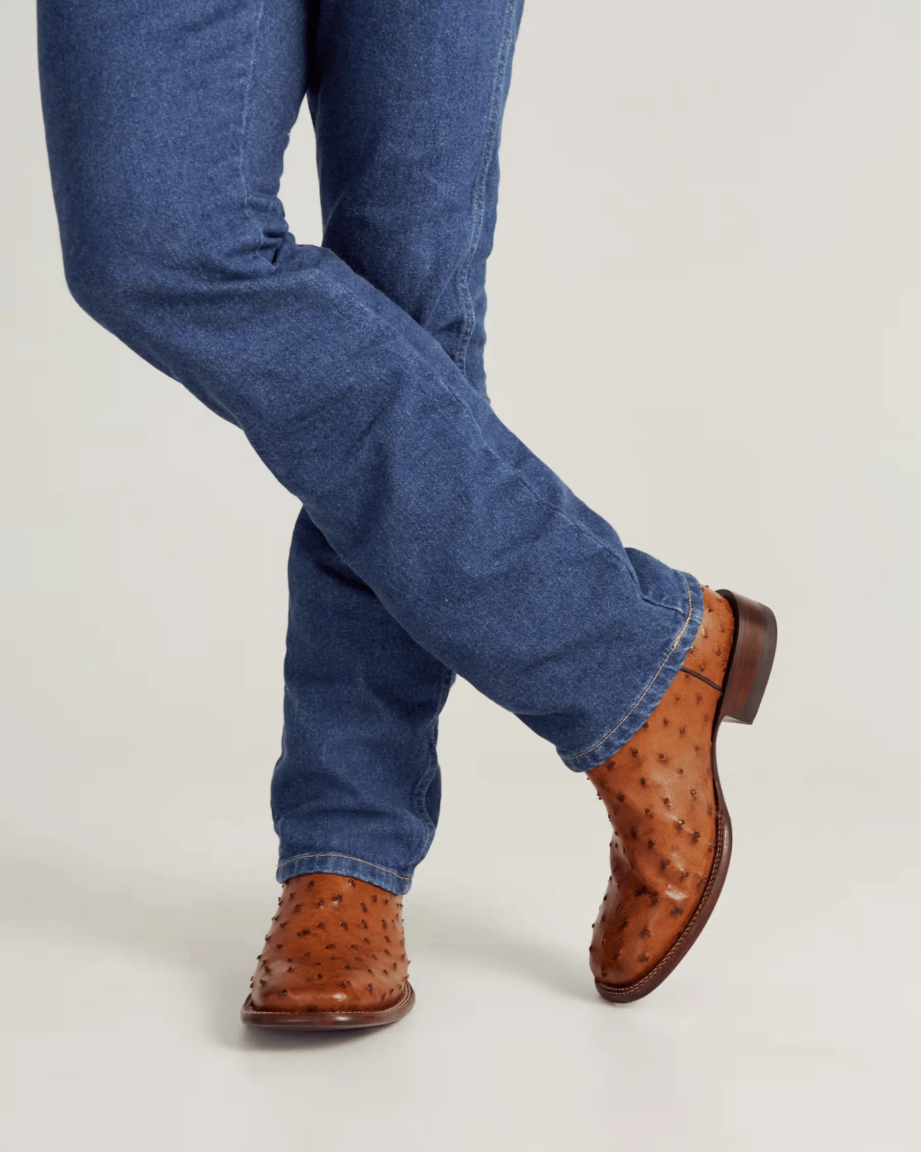 Tecovas Men's The Emmitt Brown Ostrich Exotic Boots - Image 5