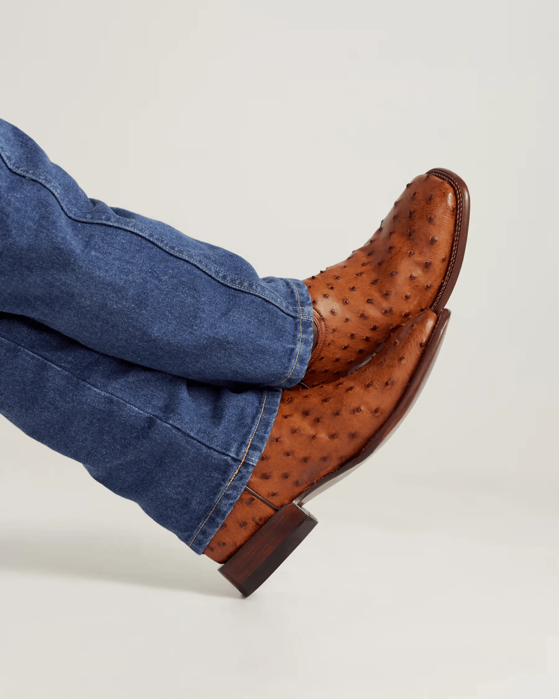 Tecovas Men's The Emmitt Brown Ostrich Exotic Boots - Image 6