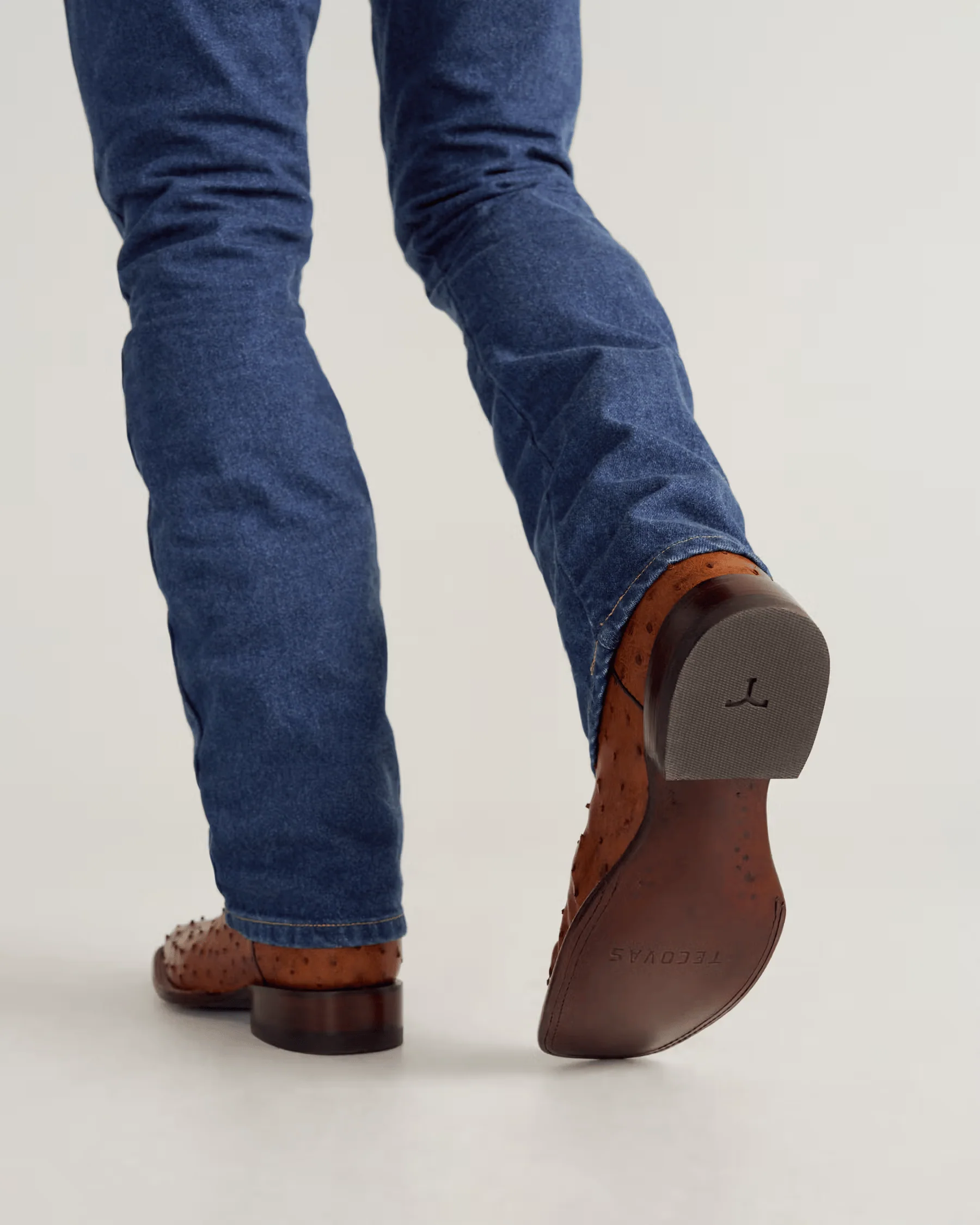 Tecovas Men's The Emmitt Brown Ostrich Exotic Boots - Image 8