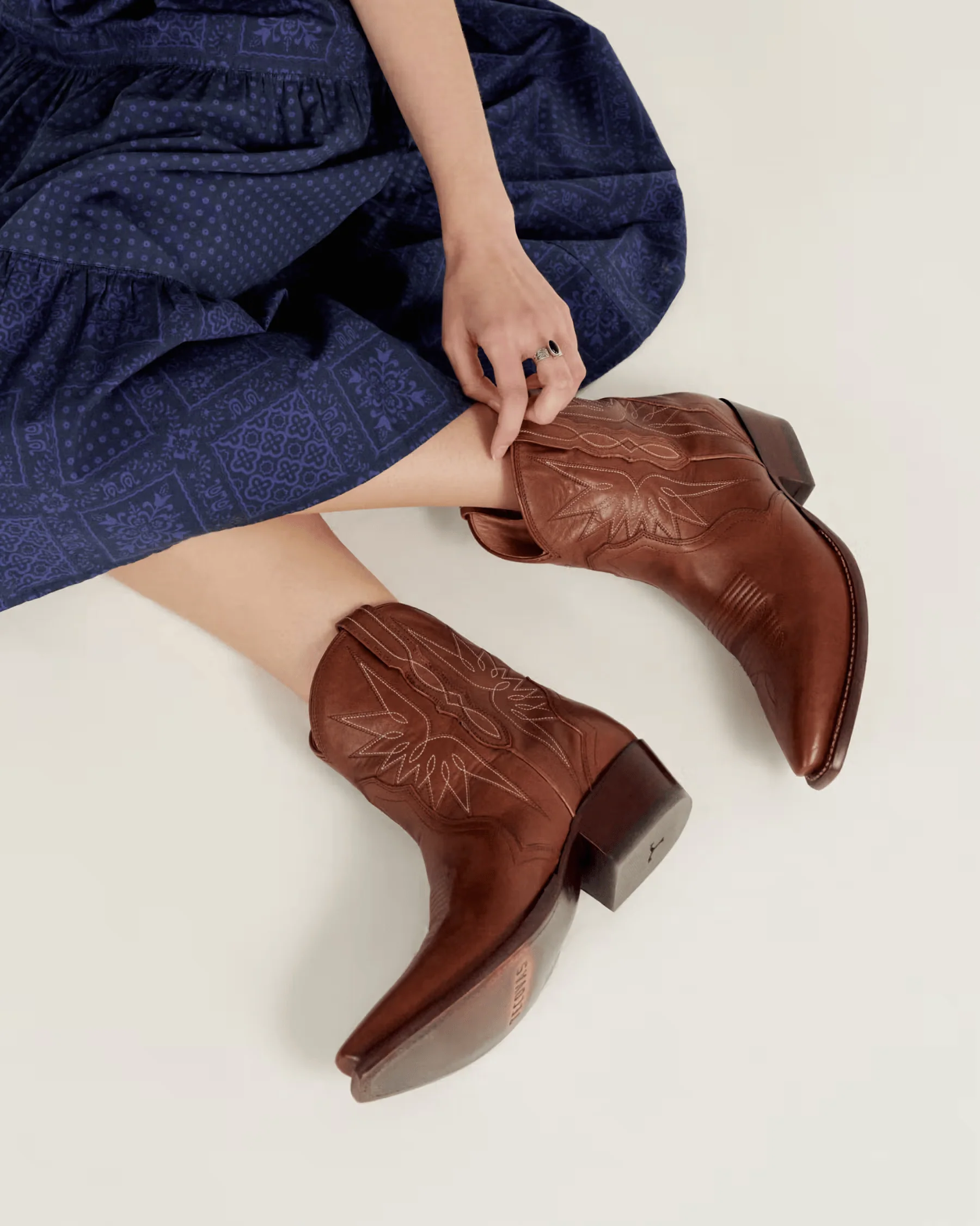 Tecovas Women's The Lynn Saddle Brown Cowboy Boots - Image 6