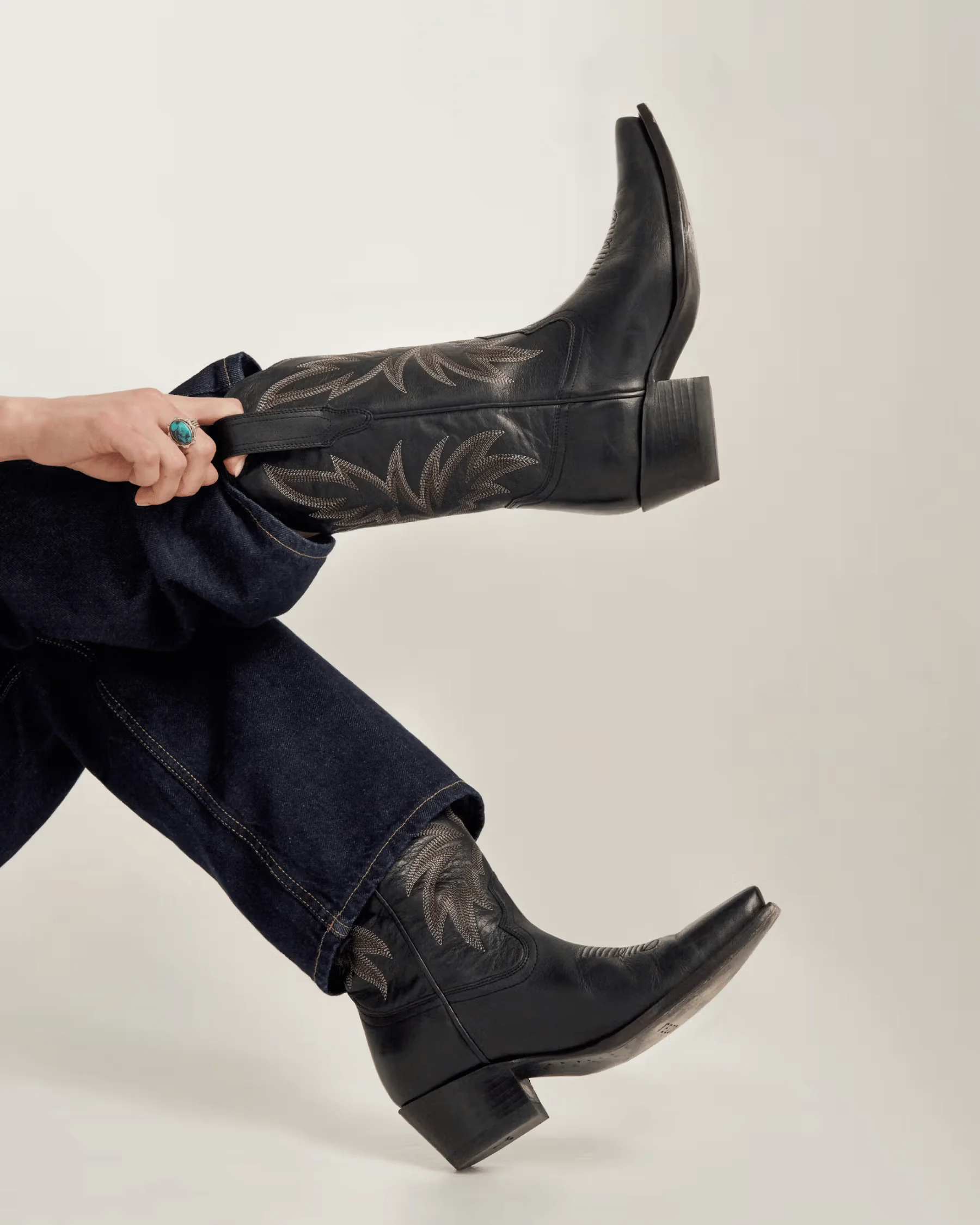Tecovas Women's The Sadie Midnight Cowhide Cowgirl Boots - Image 8