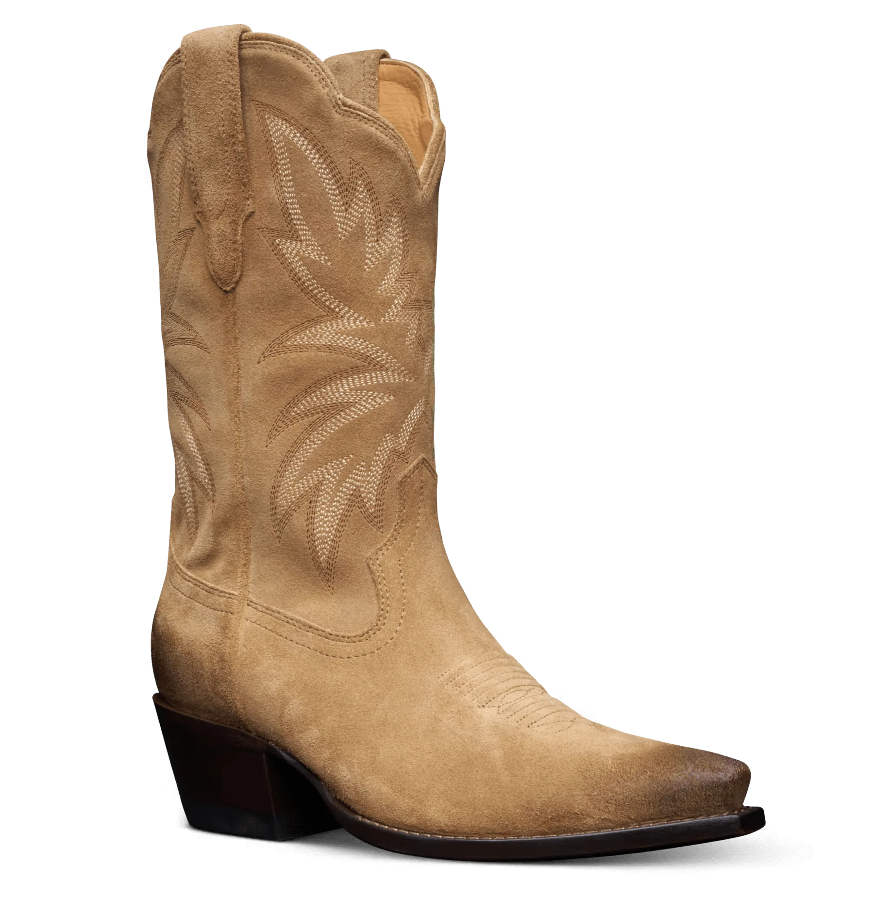 Tecovas Women's The Sadie Toasted Almond Suede Cowgirl Boots