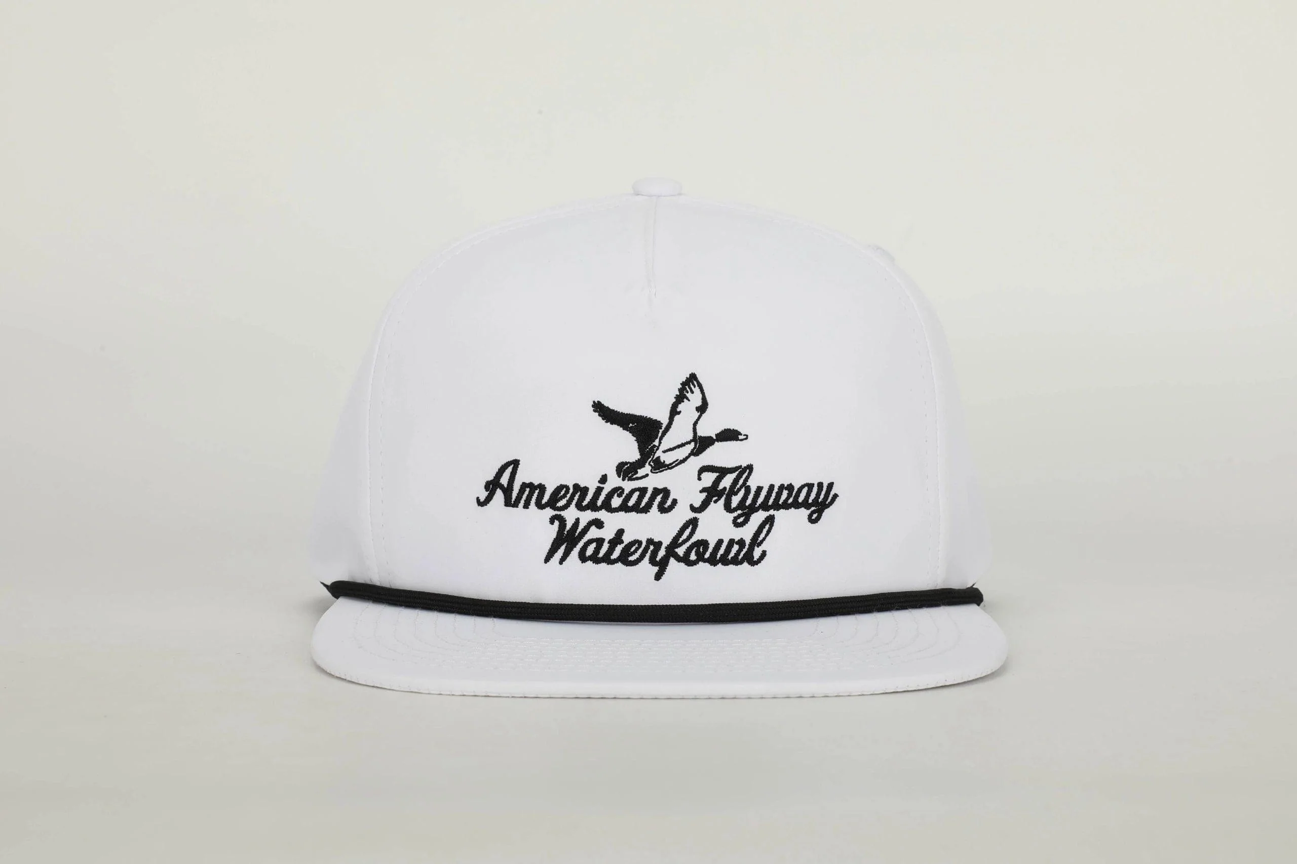 Throwback Vintage Rope Hat White with Black Rope - Image 2