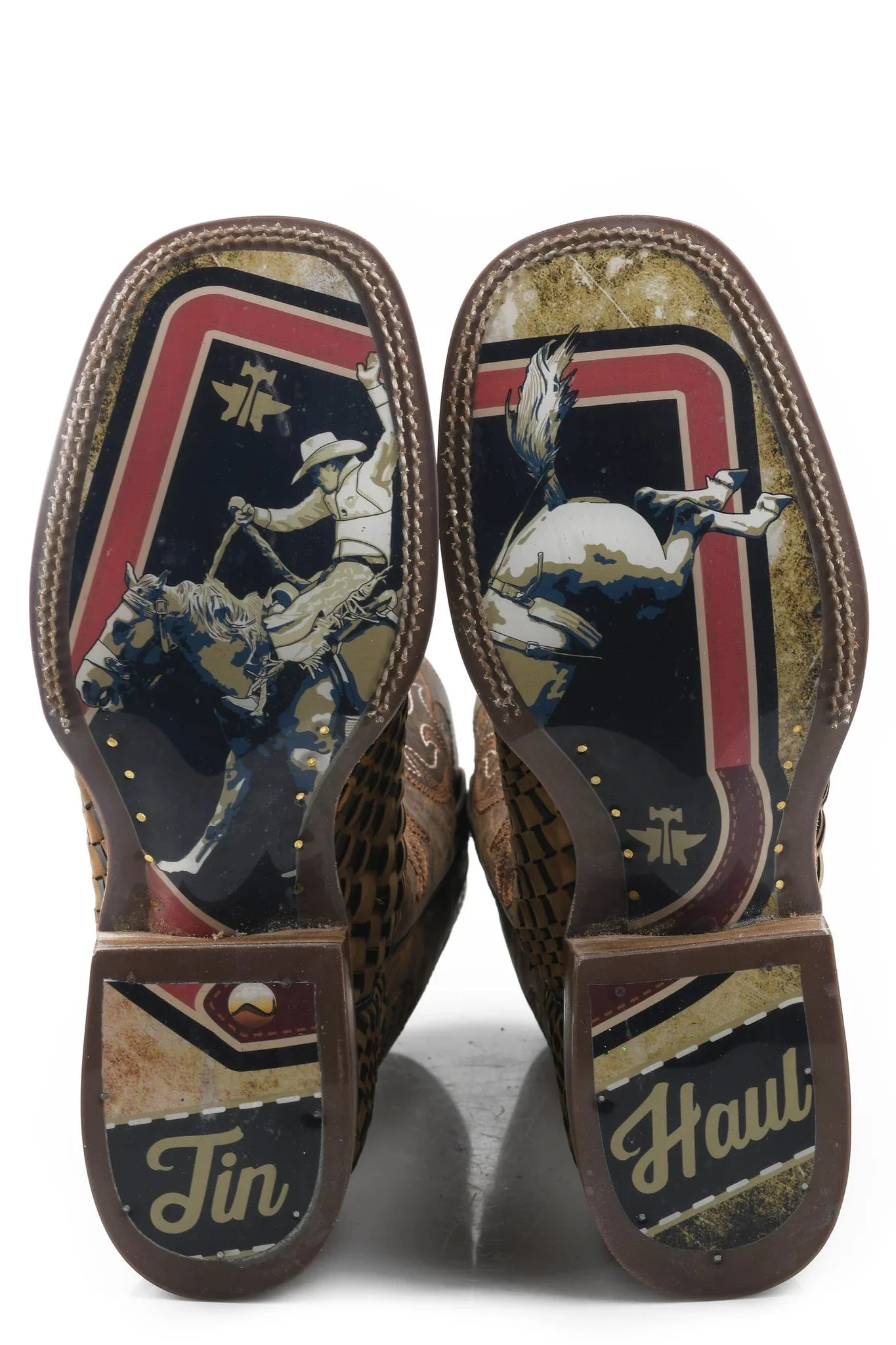 Tin Haul Men's Dream Weaver Tan Square Toe Western Boots 14-020-0077-0475 TA - Image 2