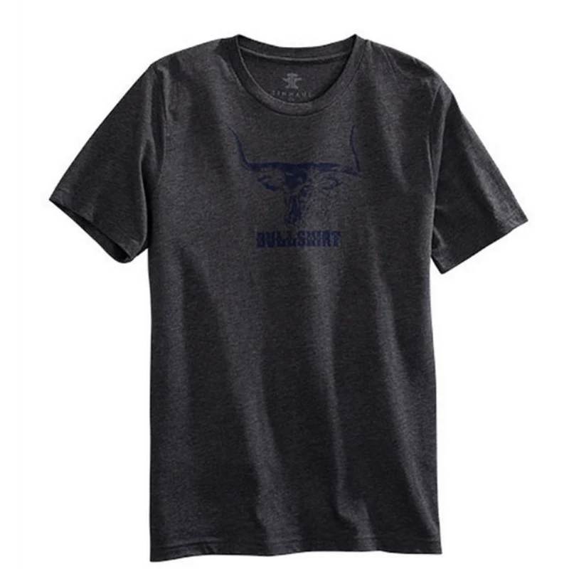 Tin Haul Men's Gray Bullshirt Short Sleeve Graphic T-Shirt 10-076-0501-0937 GY