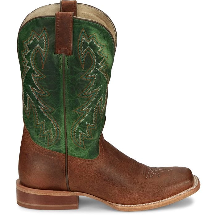 Tony Lama Men's Luciano Brown/Green Western Boot TL3031 - Image 2