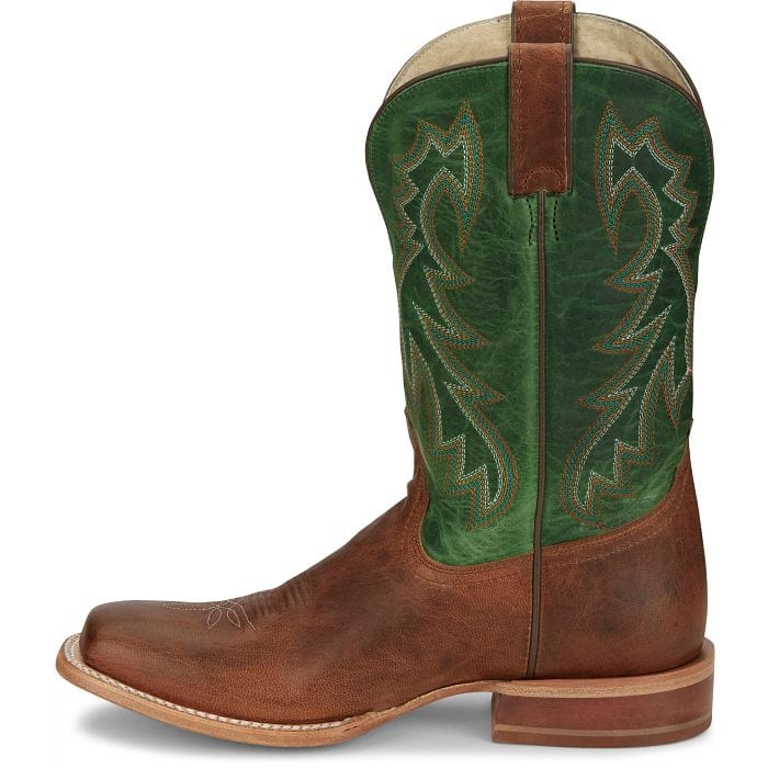 Tony Lama Men's Luciano Brown/Green Western Boot TL3031 - Image 3