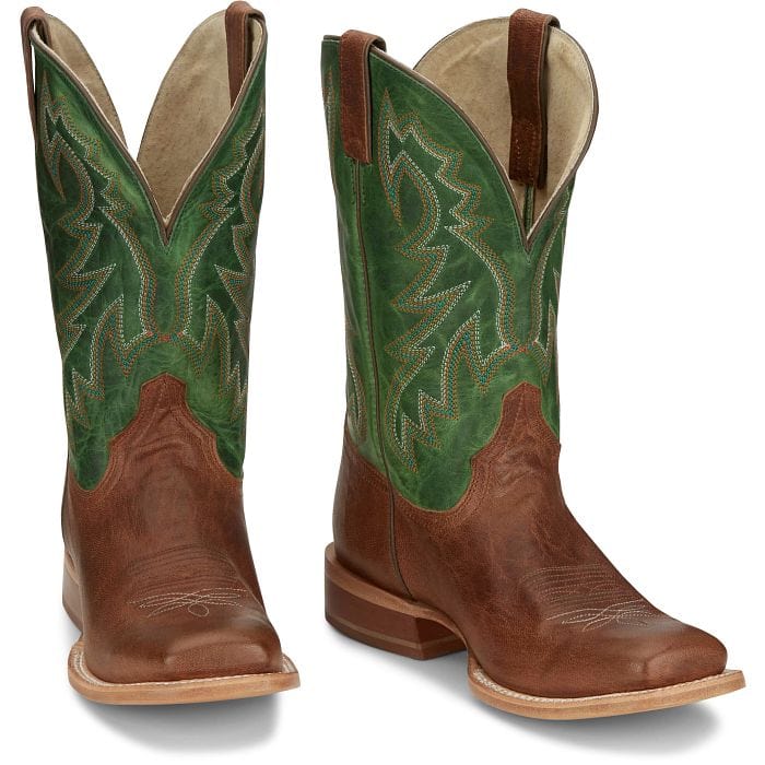 Tony Lama Men's Luciano Brown/Green Western Boot TL3031 - Image 4