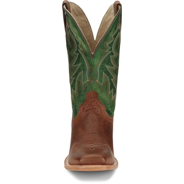 Tony Lama Men's Luciano Brown/Green Western Boot TL3031 - Image 5