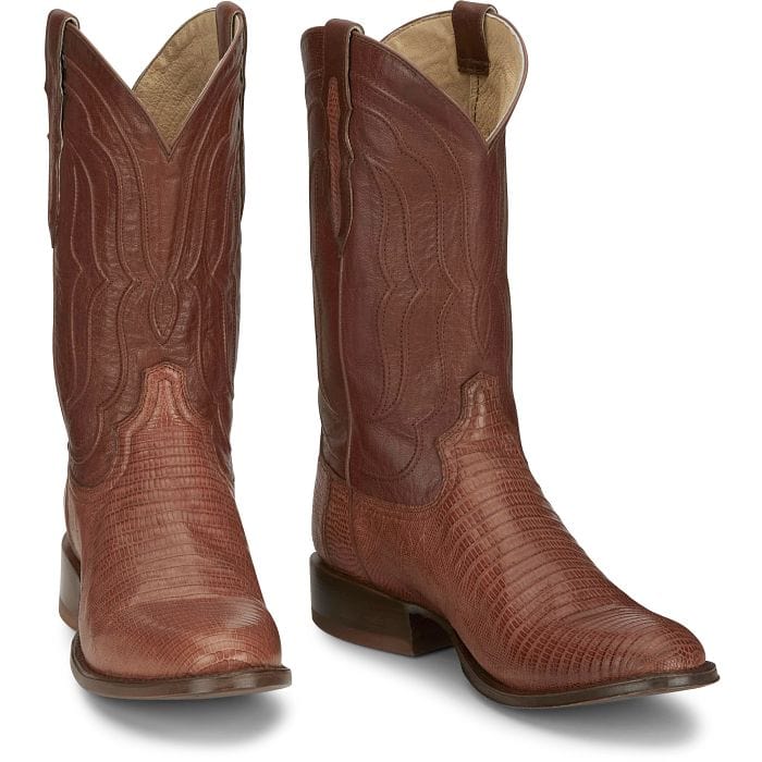 Tony Lama Kirtland Cognac Lizard Western Boots DR5152 - Image 2