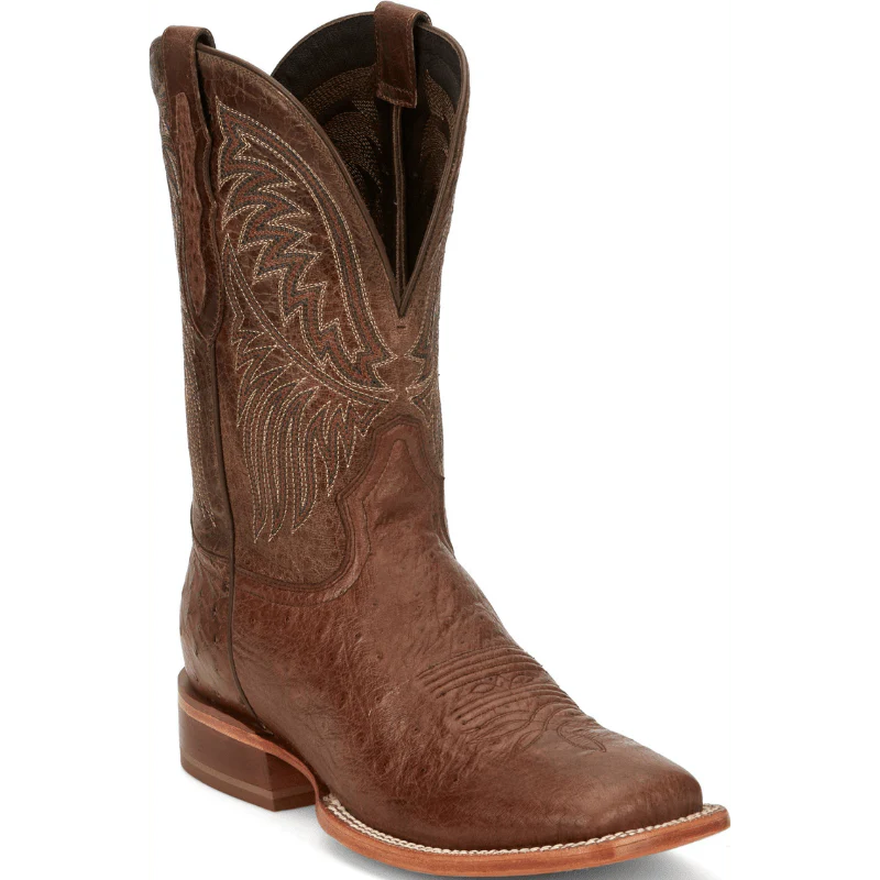 Tony Lama Men's Alamosa Brown Smooth Ostrich Western Boots SA6102