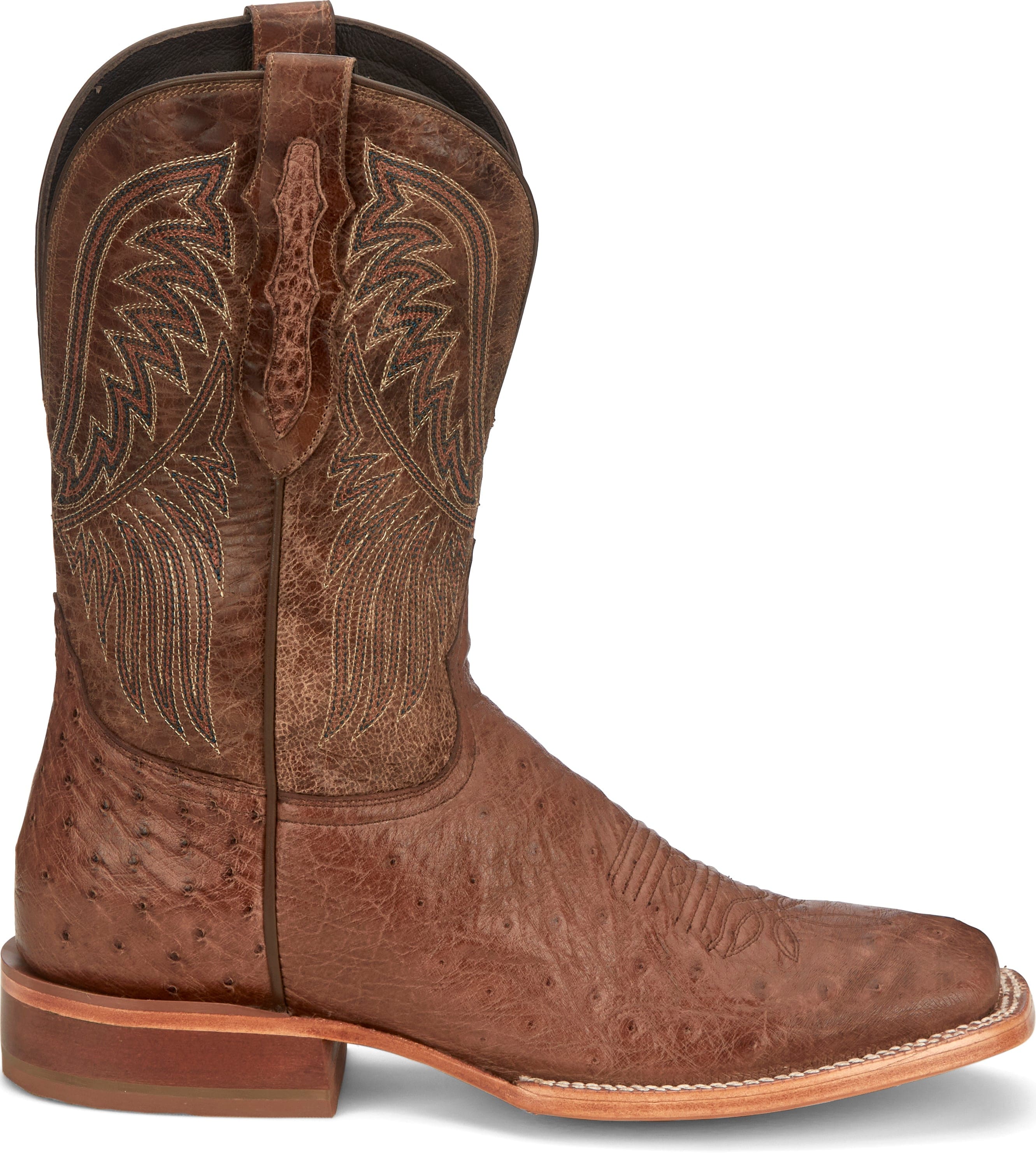 Tony Lama Men's Alamosa Brown Smooth Ostrich Western Boots SA6102 - Image 2