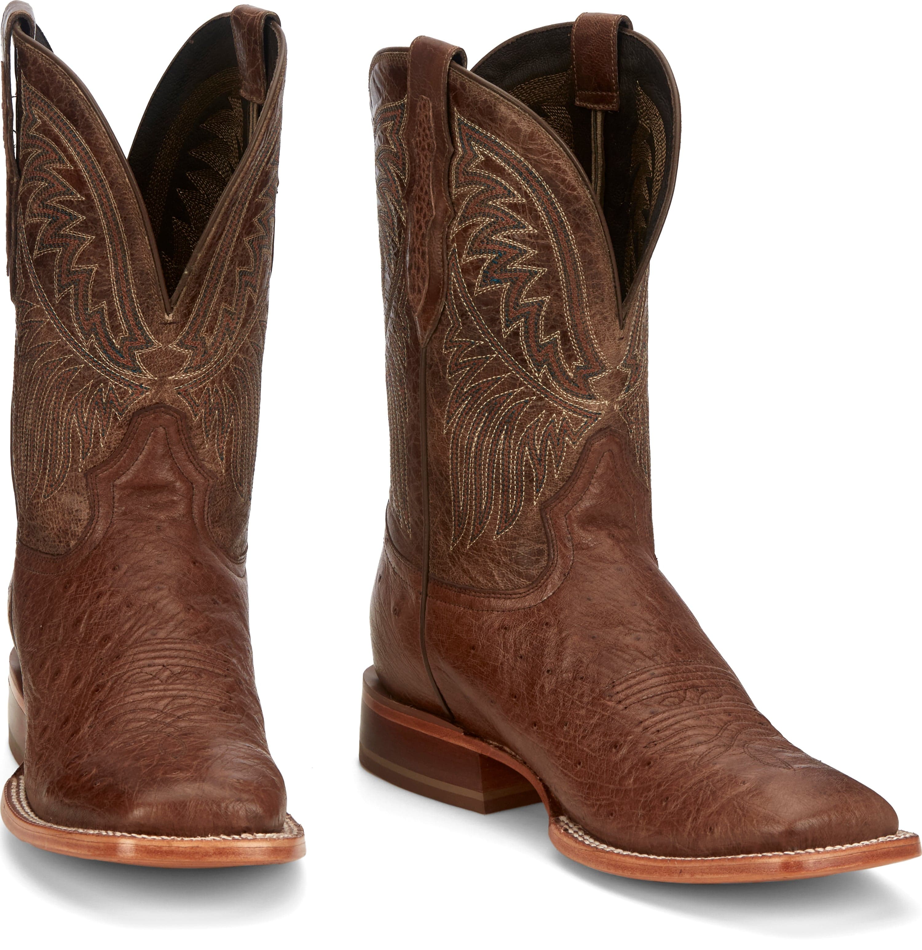 Tony Lama Men's Alamosa Brown Smooth Ostrich Western Boots SA6102 - Image 7