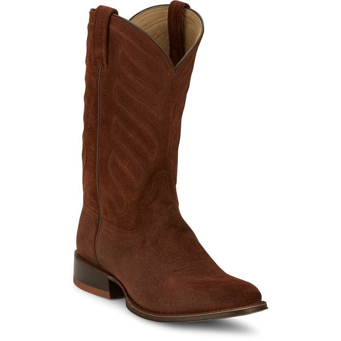Tony Lama Men's Amado 12" Cognac Suede Western Boot DR3040