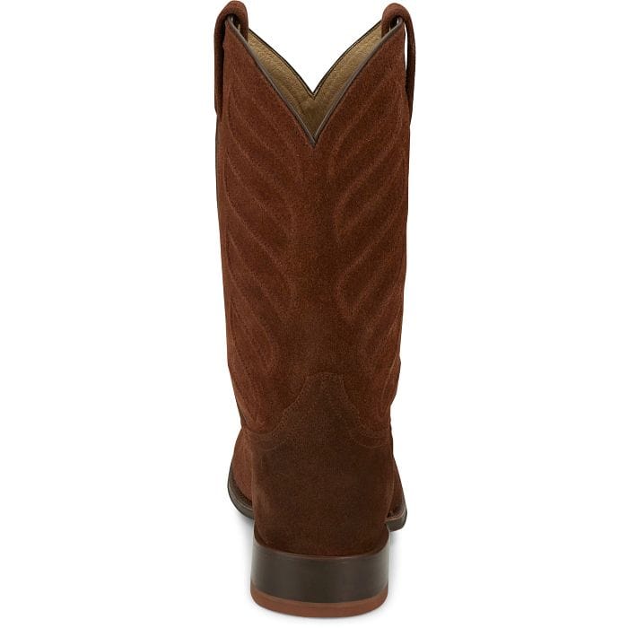 Tony Lama Men's Amado 12" Cognac Suede Western Boot DR3040 - Image 5