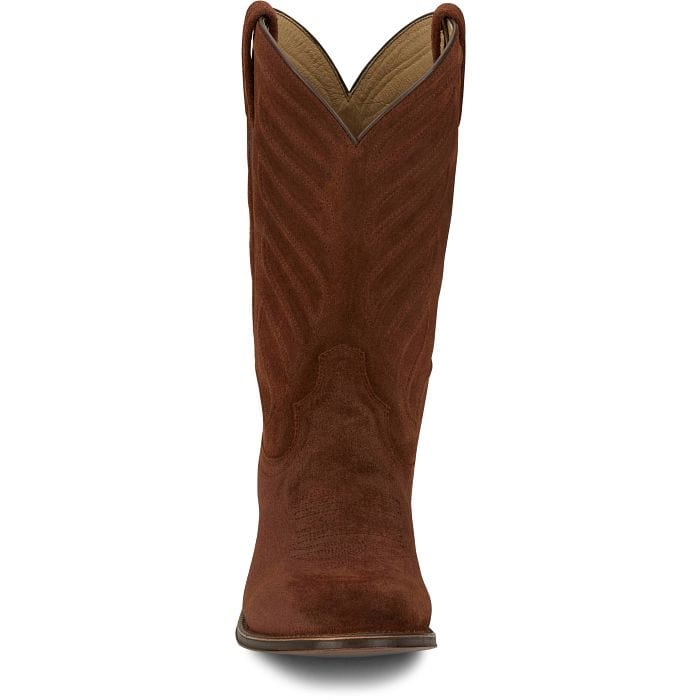 Tony Lama Men's Amado 12" Cognac Suede Western Boot DR3040 - Image 7