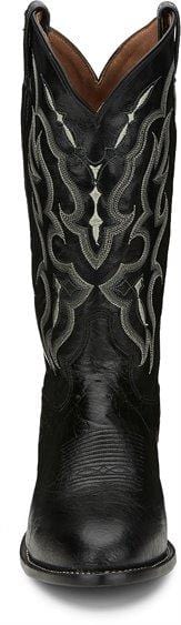 Tony Lama Men's Black Smooth Ostrich Round Toe Western Boots CT871 - Image 5