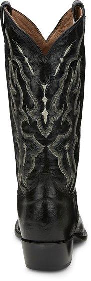 Tony Lama Men's Black Smooth Ostrich Round Toe Western Boots CT871 - Image 6