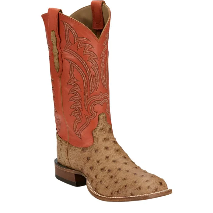 Tony Lama Men's Damilano Umber Full Quill Ostrich Western Boot EP8278